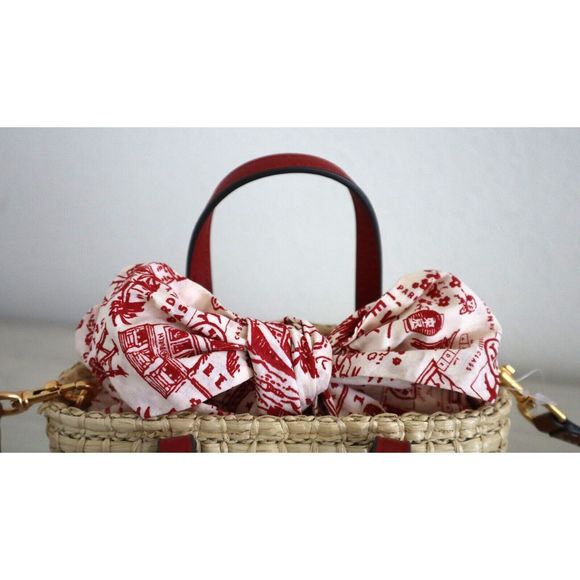 Tory Burch "Perry " Straw Nano Mini Crossbody Tote Handbag $228+ - Picture 7 of 10